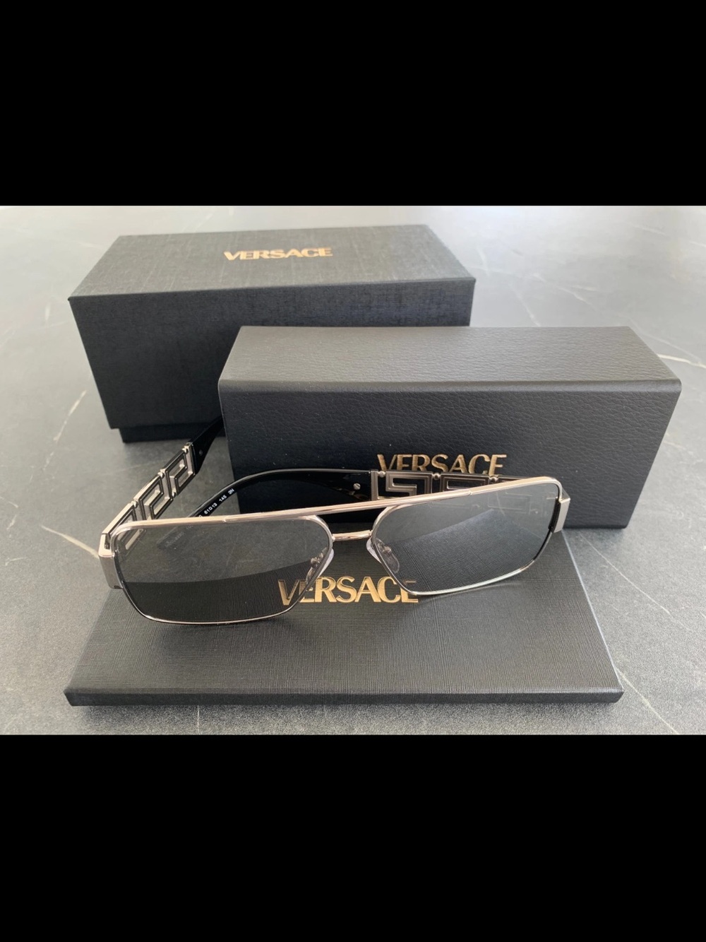 VERSACE VE2290 Silver Gray Mirror Silver 10016G Men's Sunglasses 61mm